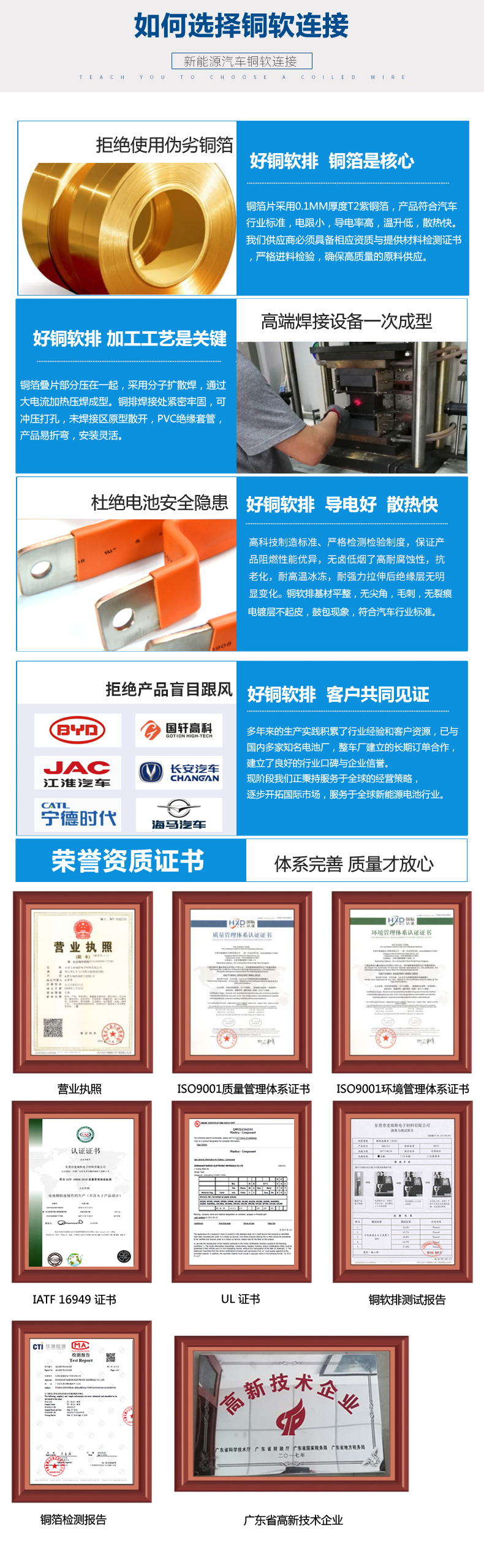 汽车锂电池铜排软连接